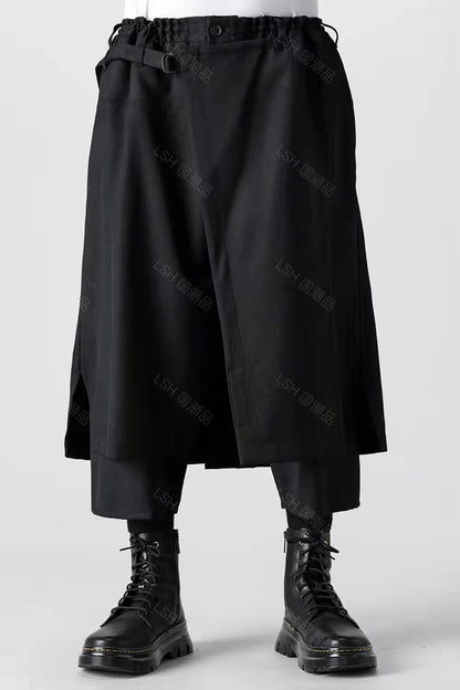 24SS Yohji Yamamoto Double-Layer Skirt Pants – Lightweight Wrinkle-Resistant - Size avaliable S ~ XL