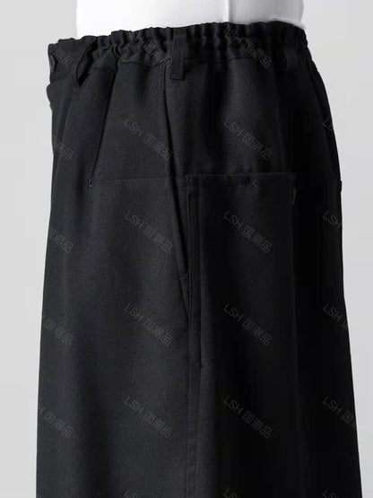 24SS Yohji Yamamoto Double-Layer Skirt Pants – Lightweight Wrinkle-Resistant - Size avaliable S ~ XL