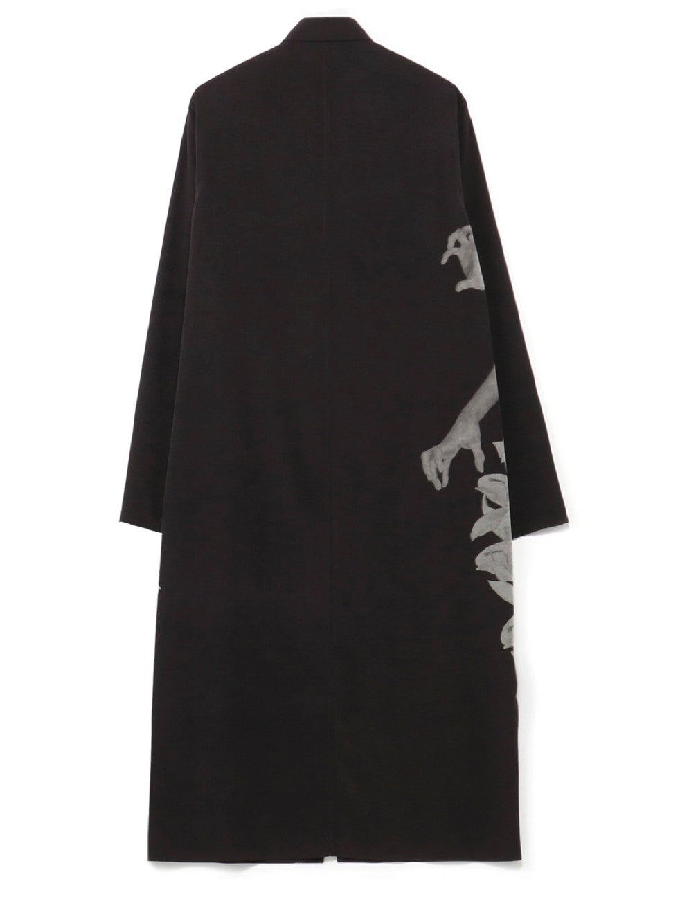 Yohji Yamamoto Dark Asura Lily Printed Mid-Length Shirt Button Closure