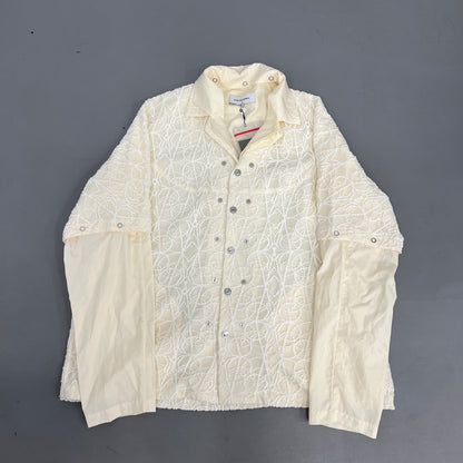 Kiko Kostadinov AW22 Layered Shirt - Detachable Lace Long/Short Sleeve Hybrid