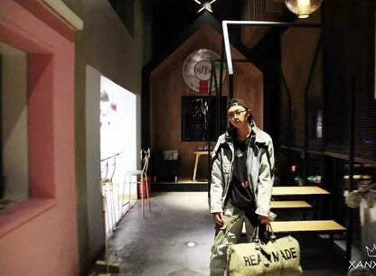 Edison Chen x Readymade Army Canvas Large Bucket Bag Travel & Crossbody Gym - Green