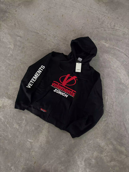 Vetements 18AW Zip Print Pullover Hoodie Sweatshirt Playboi Carti Edition