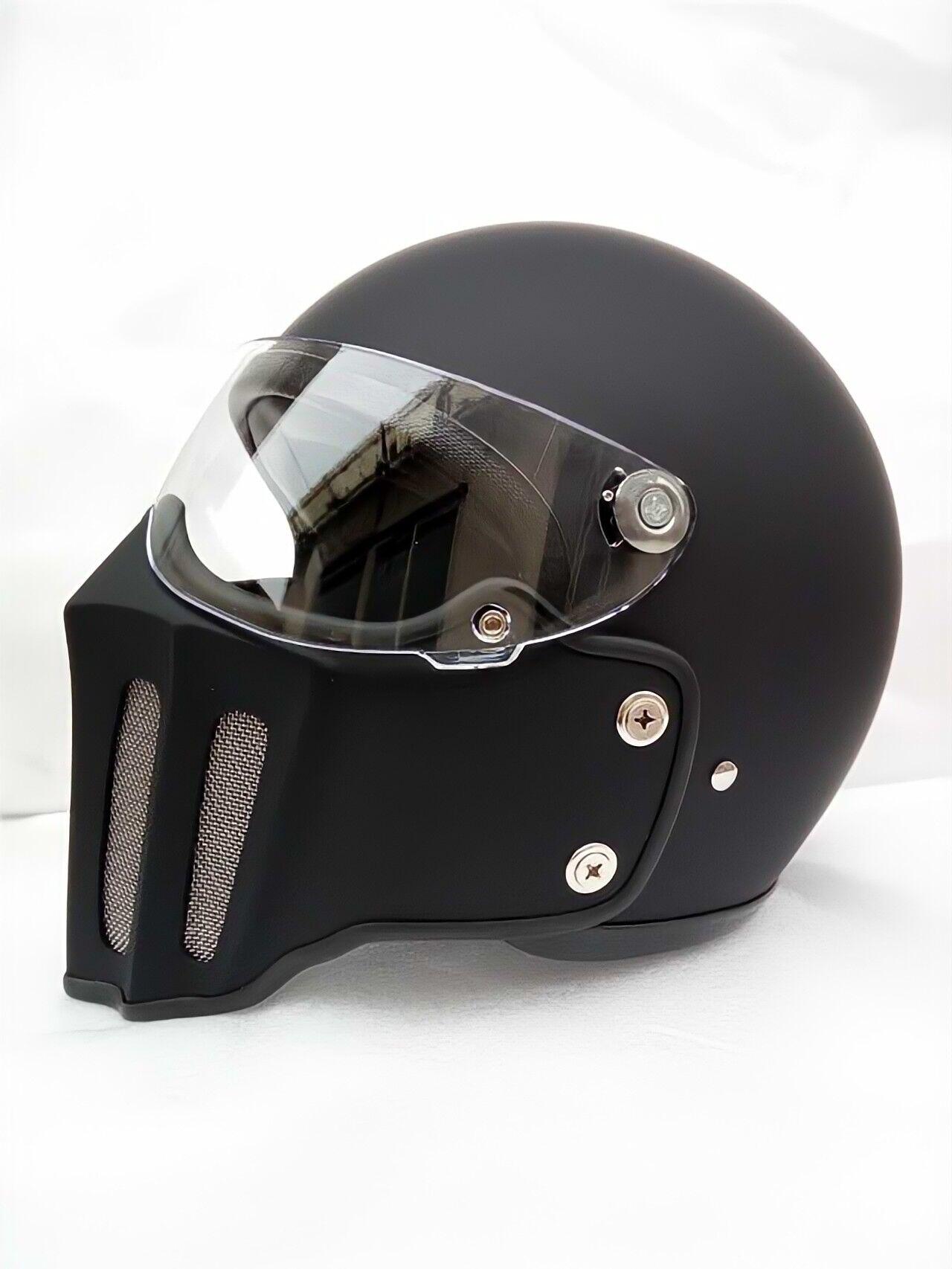 McKense Venom Anti-Fog Cruiser Motorcycle Helmet – Retro German Fiberglass Design