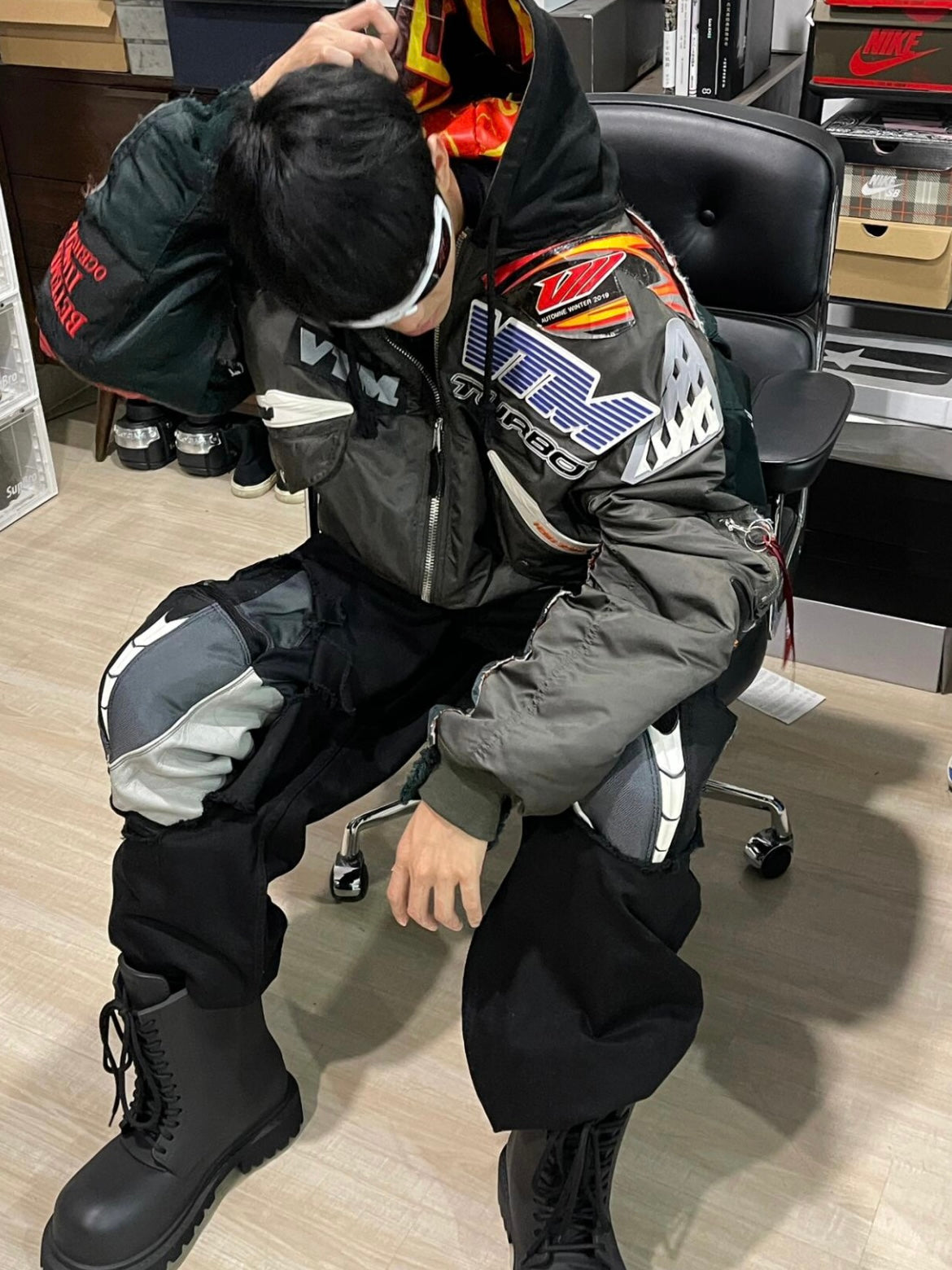 Revised Vetements x Alpha AW18 Racing Bomber Jacket - 3D Silicone 