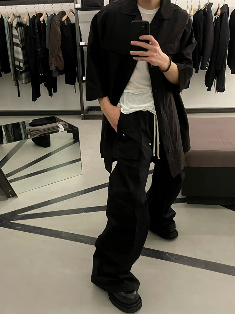 Jarvis Trousers Rick Owens acbt Woodcut Wide-leg Work Pants Flared Trousers - Size S 46 M 48 L 50