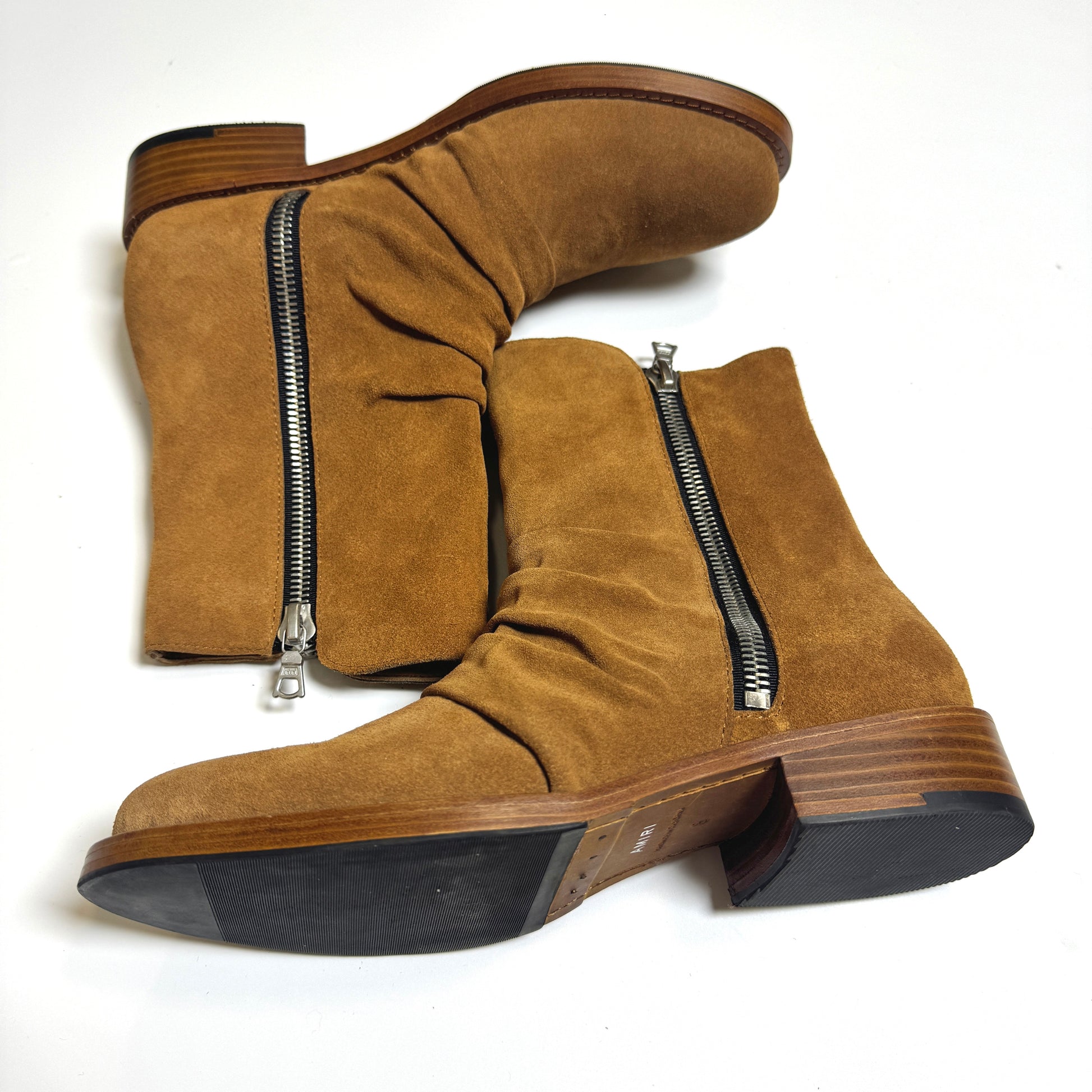 AMIRI 16OG Crinkled Chelsea Boots -Distressed Leather Ankle Boots