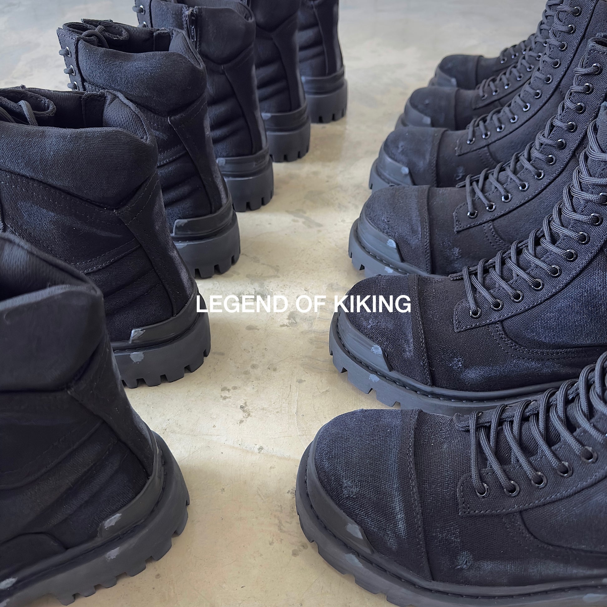 DEMNA Runway Distressed Handmade Parisian Ankle Combat Martin Boots