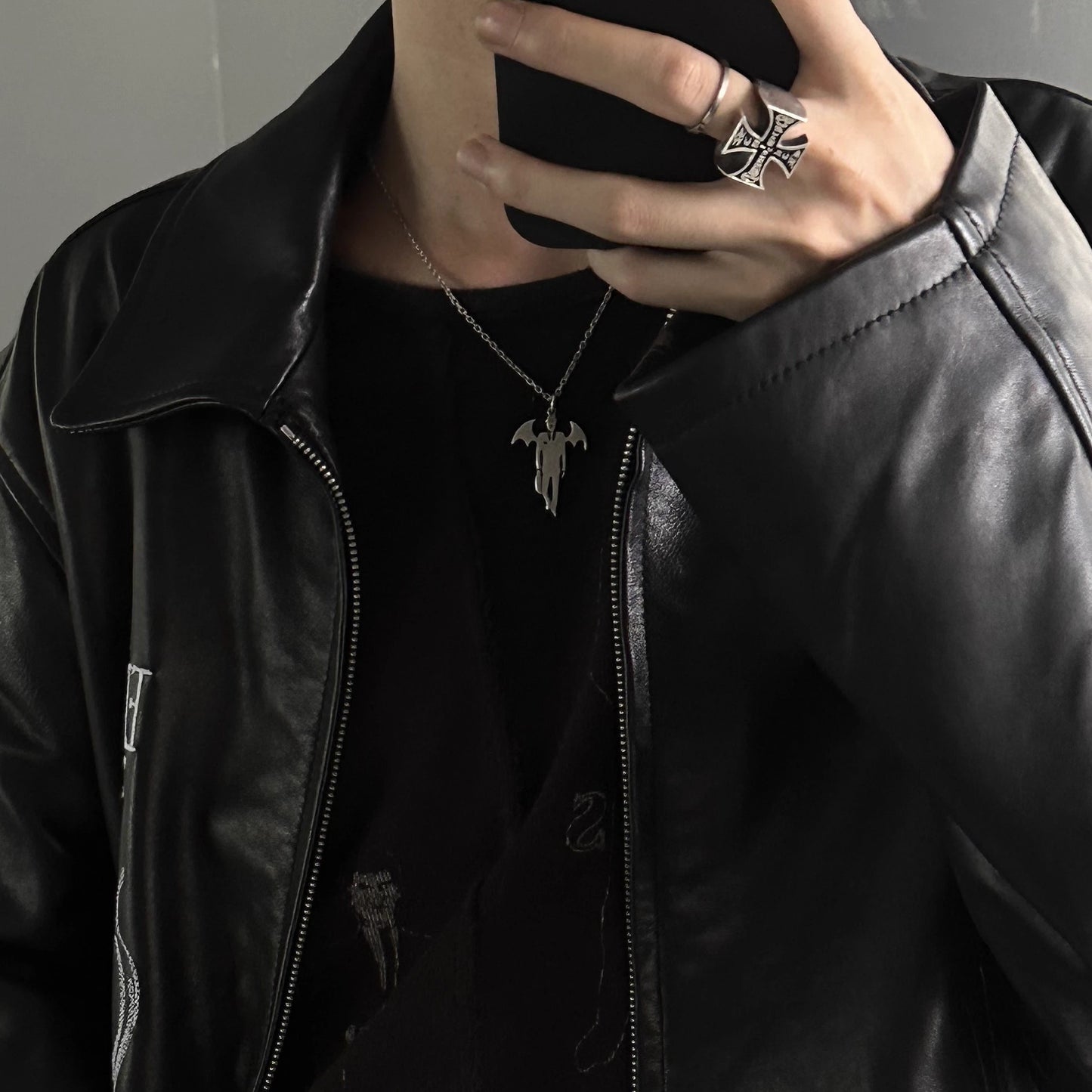 UNDERCOVER AW02 ’Vampire’ Pendant Necklace - 925 Silver Demon Talisman