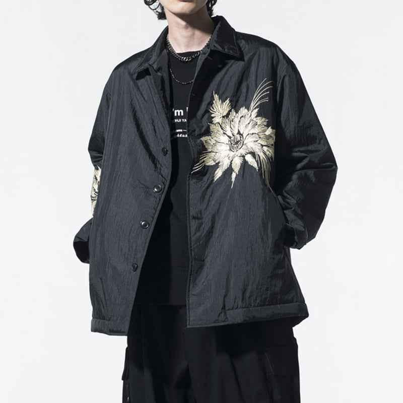 Yohji SYTE Nylon Lightweight Embroidered Floral Loose Jacket Coat - Size avaliable S~XL
