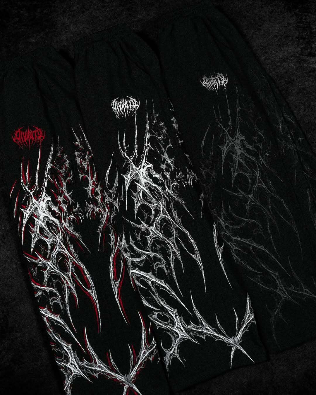Breathedivinity Dark Thorns Sweatpants - 100% Cotton French Terry Loose Straight Leg