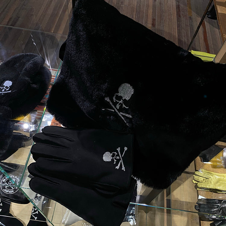 Mastermind MMJOnline Skull Embroidery Dark Fur Large Shoulder Bag- Messenger Bag - 32x40x18(cm)