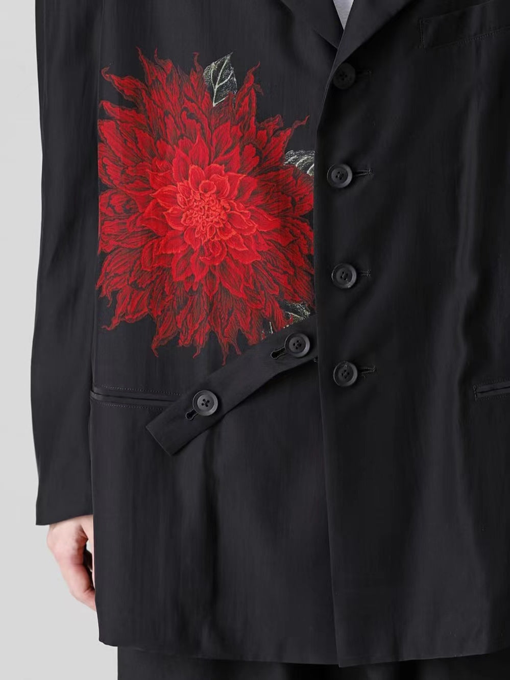 Yohji Dark Blazer – 22SS Red Dahlia Yamamoto Floral Jacket Couples