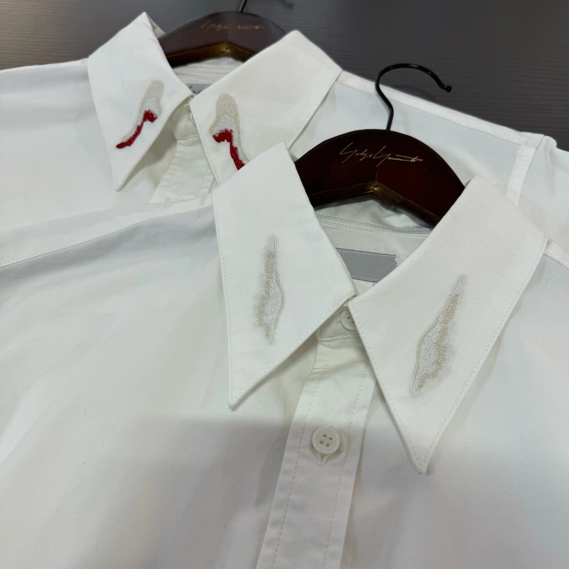 Yohji Dark Angel Wing Shirt – 02AW Archive Embroidered Design