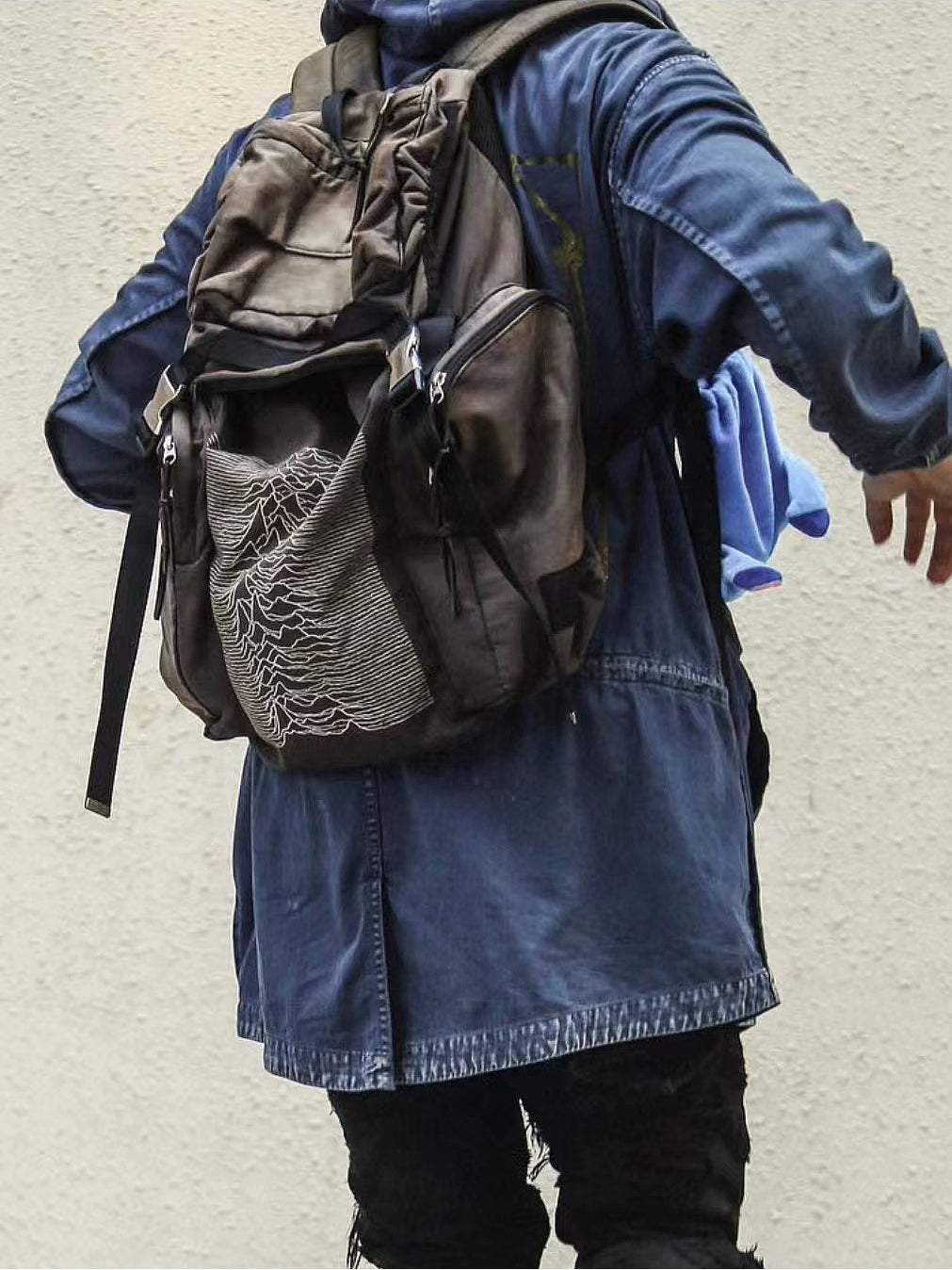 Revised Undercover 09AW Archive Backpack - Ripple Effect Distressed  