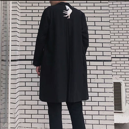 UNDERCOVER Takahashi UC15FW Ghost Hand Print -Dark Wool Coat Outerwear