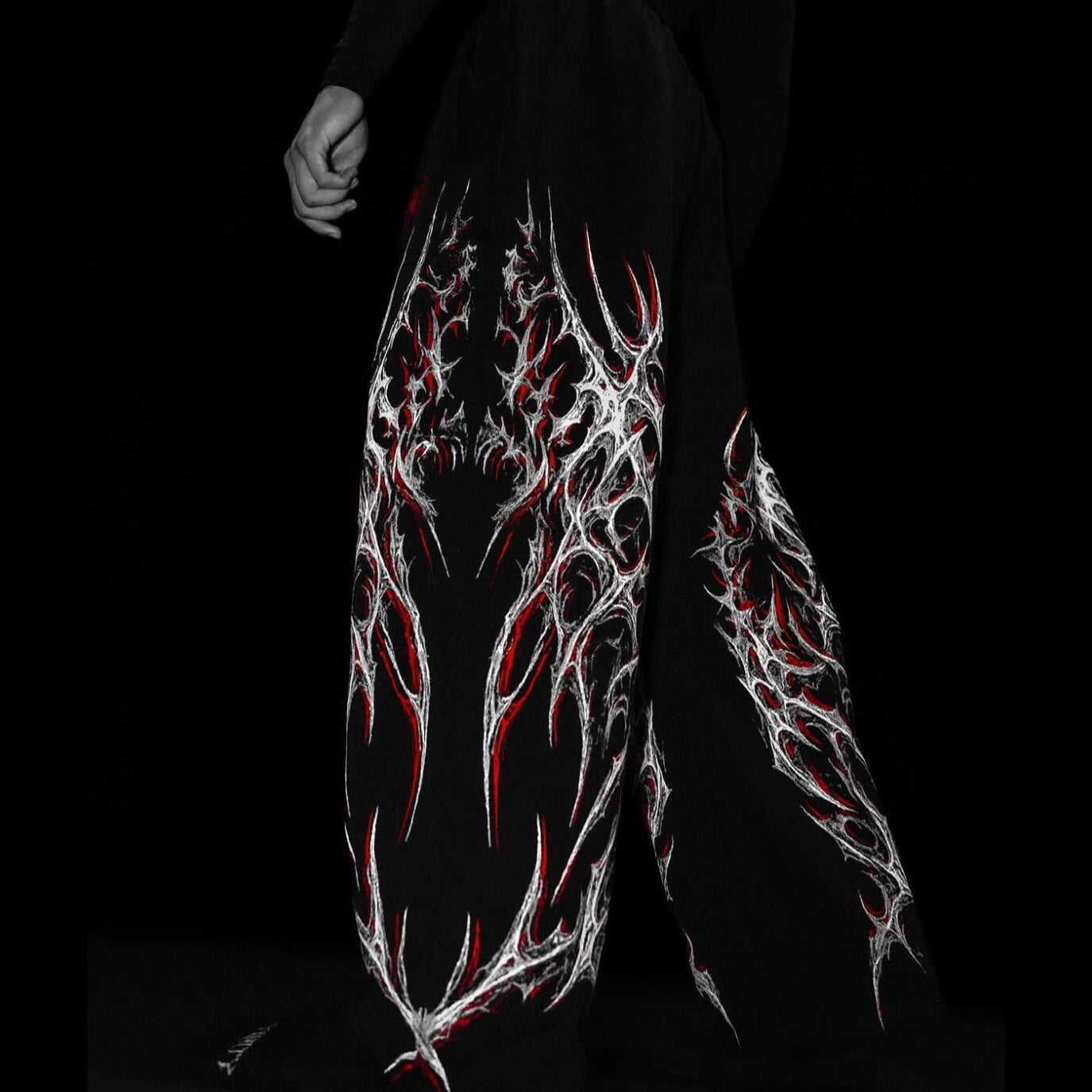 Breathedivinity Dark Thorns Sweatpants - 100% Cotton French Terry Loose Straight Leg