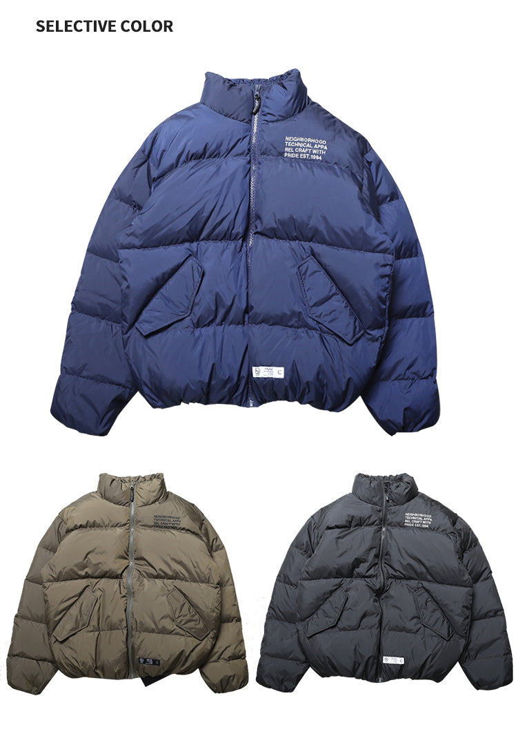 NEIGHBORHOOD Jacket Embroidered Casual Down Long-Sleeve 90% Down Coats