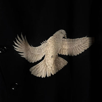 Yohji AW08 ’Broken Soldier’ Jacket - Pigeon Print Kendo-Style Blazer