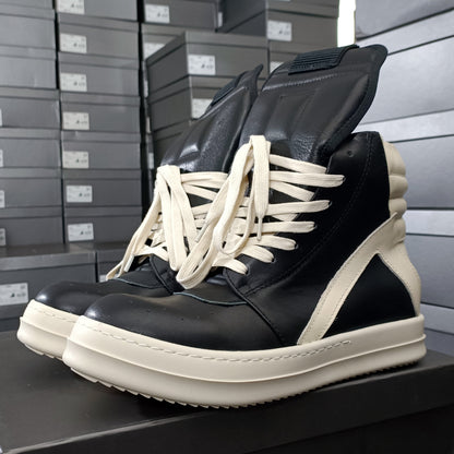 Rick Owen Reverse Triangle High-Top Leather Shoes Thick Sole Sneakers