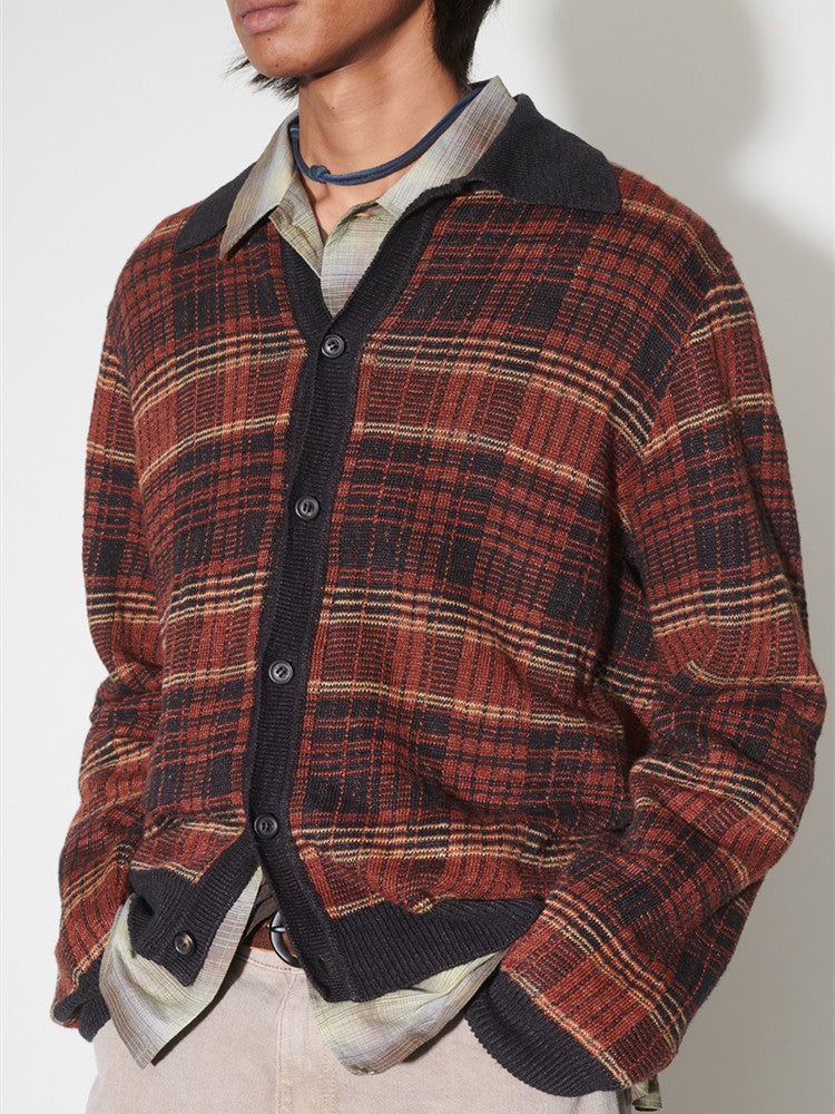 Our Legacy Evening Polo Hemp Check Knitwear - Malard Colorway Striped