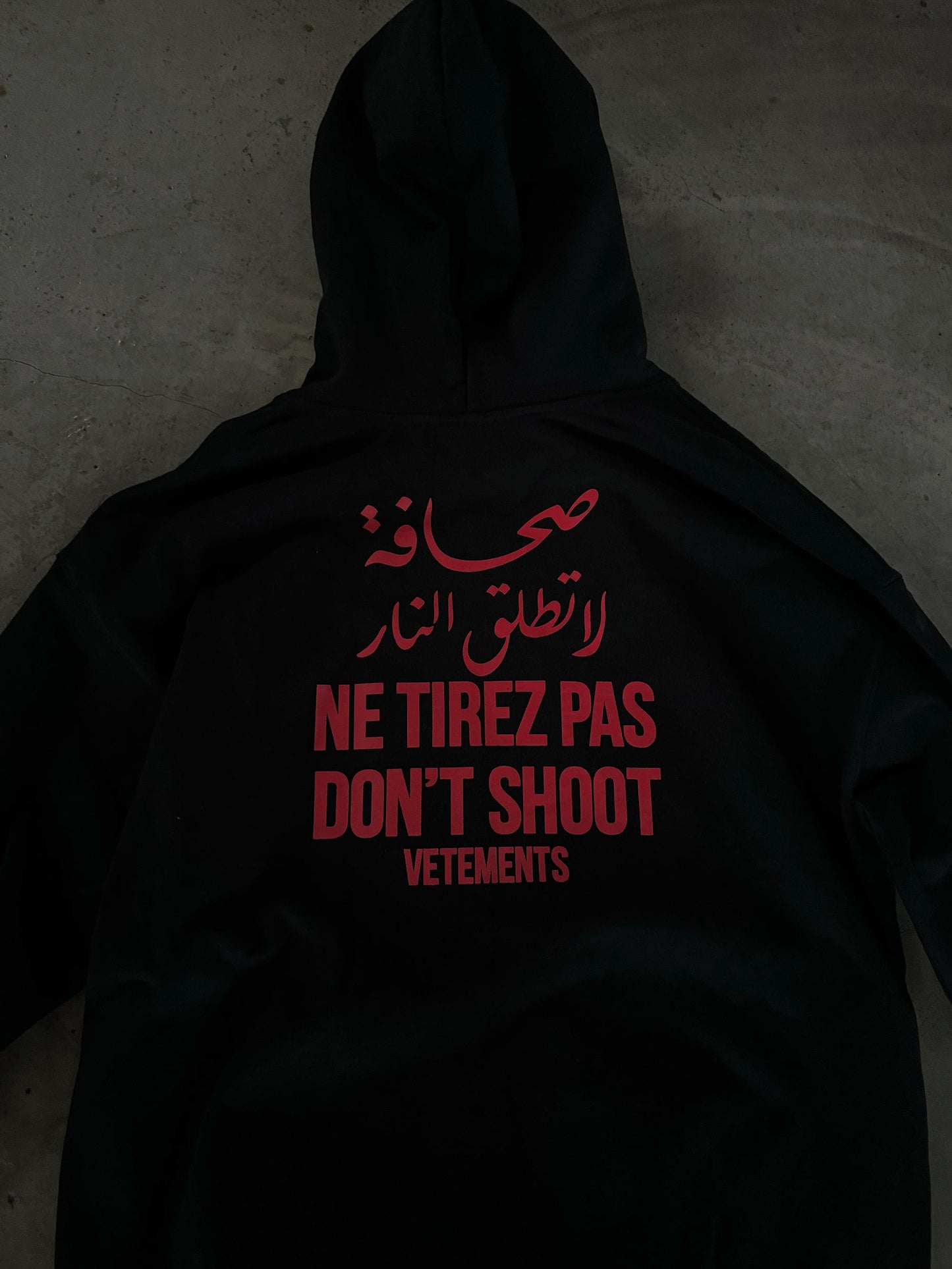 VTM ’Don’t Shoot’ Hoodie – Anti-War Theme Heavyweight Embroidered