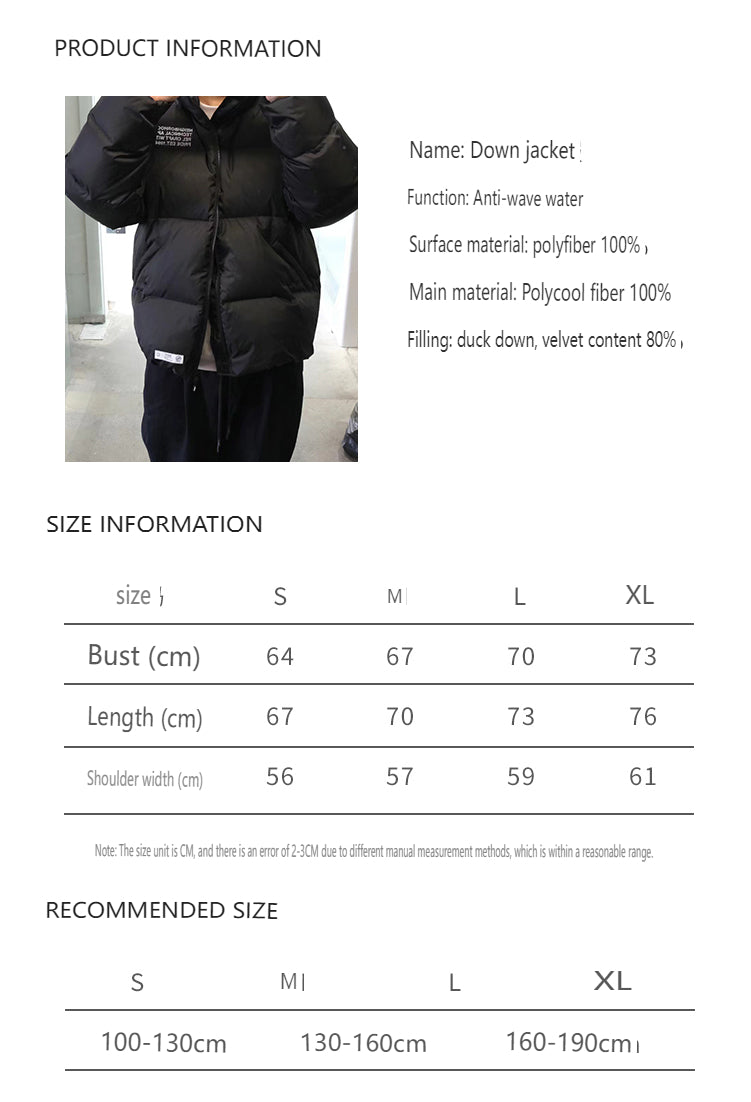 NEIGHBORHOOD Jacket Embroidered Casual Down Long-Sleeve 90% Down Coats