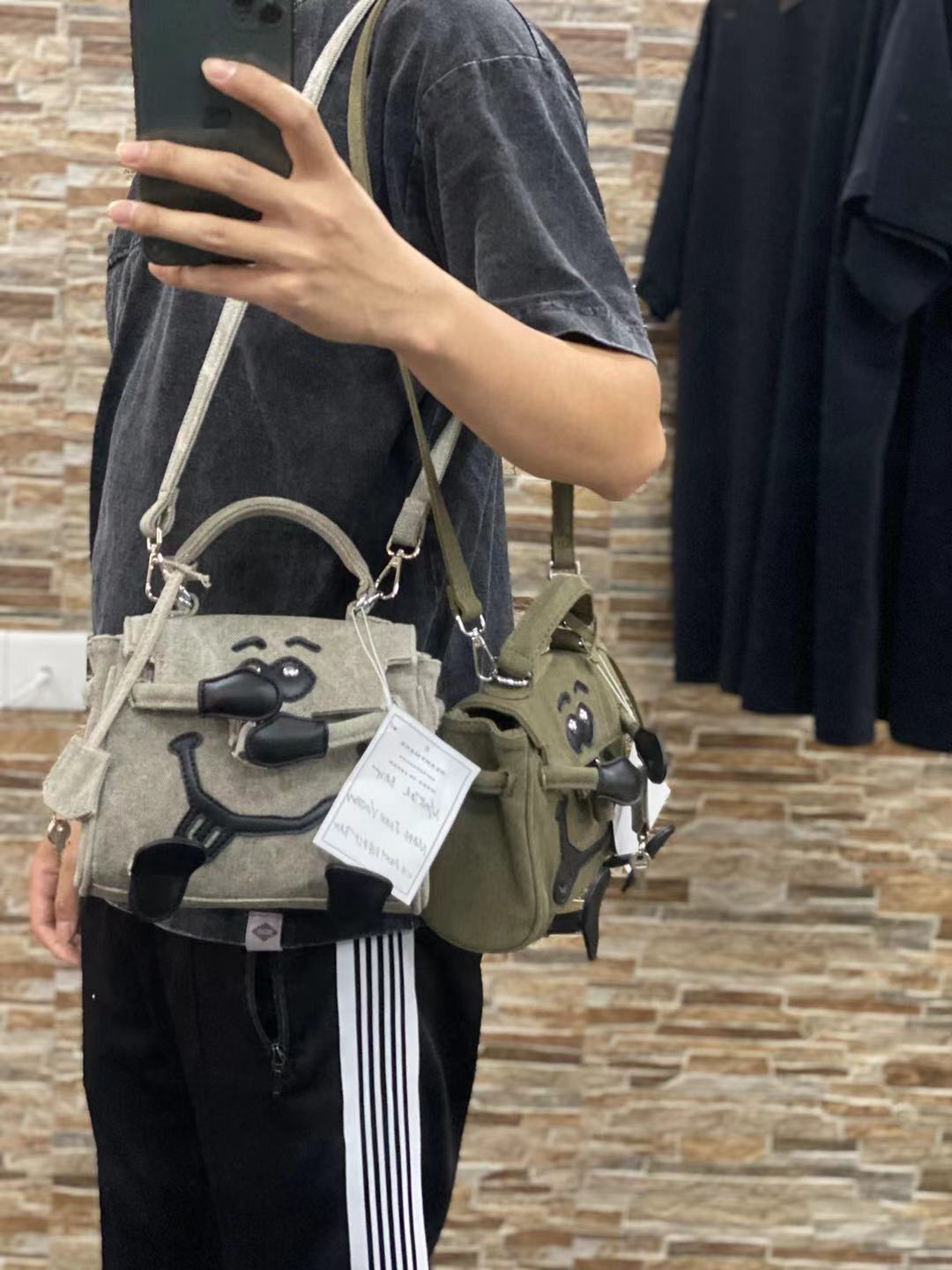 Readymade Monster Bag - Women’s Smiley Face Shoulder Handheld Crossbody Bag - Order with colors/Style