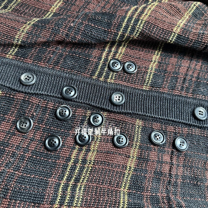 Our Legacy Evening Polo Hemp Check Knitwear - Malard Colorway Striped