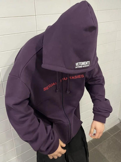 Vetements Rare Purple Sexual Fantasies Hoodie – Exclusive Collectible Edition