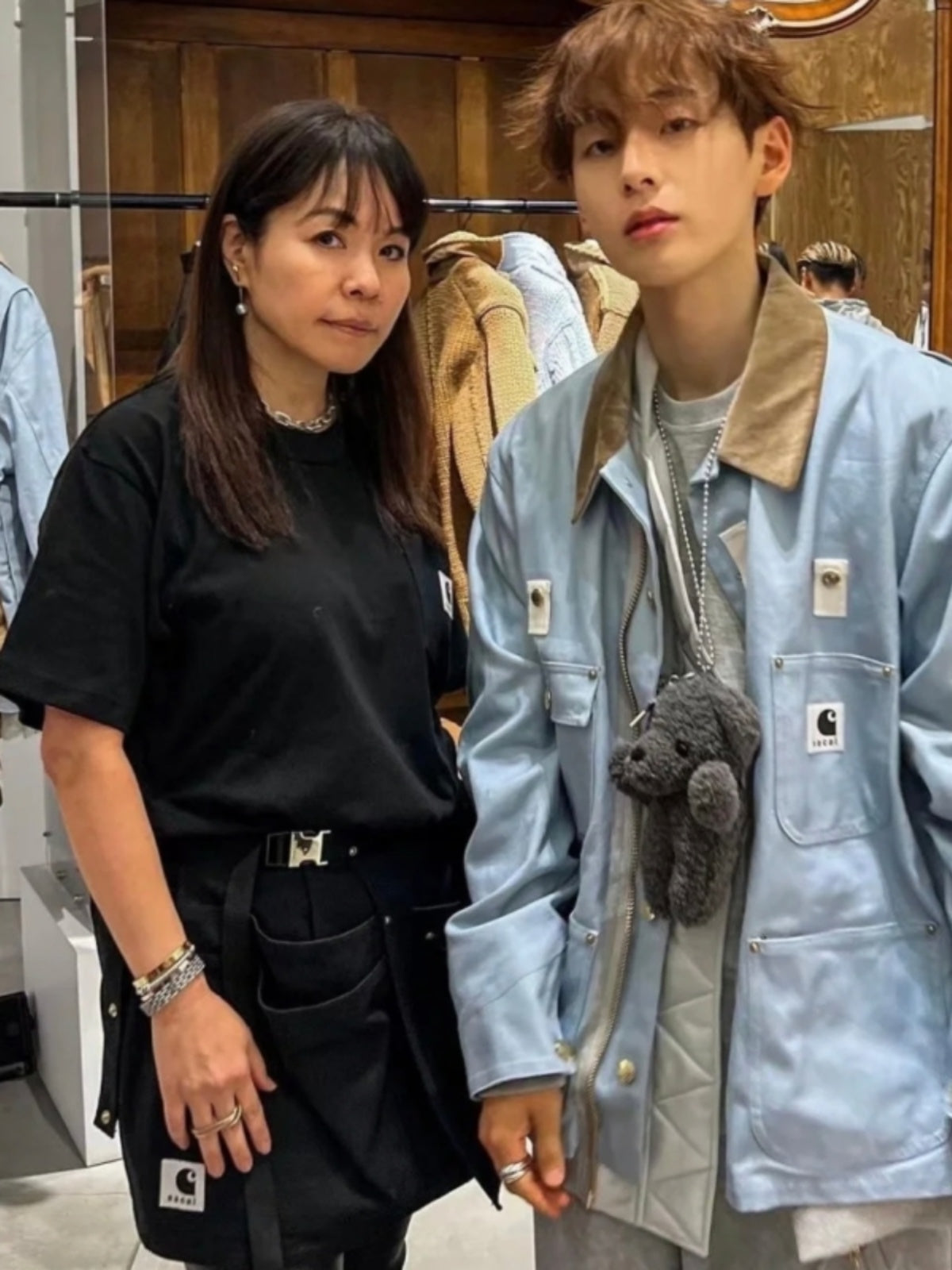 Detroit Double Collar Carhartt X Sacai Jacket Canvas Patchwork Workwear
