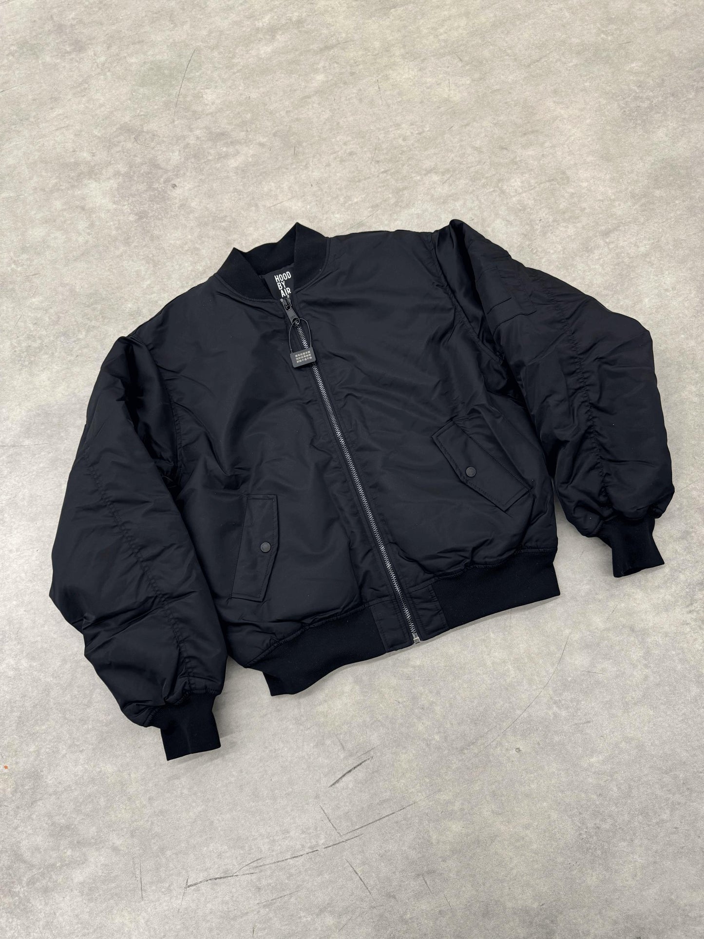 Hood By Air Fringe Bomber – HBA Embroidered Slogan Jacket