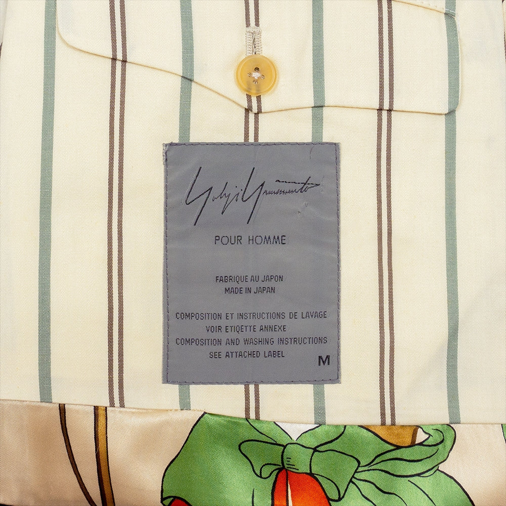 Yohji Yamamoto Dark Aesthetic Rokumeikan Silk Print Unisex Casual Vest