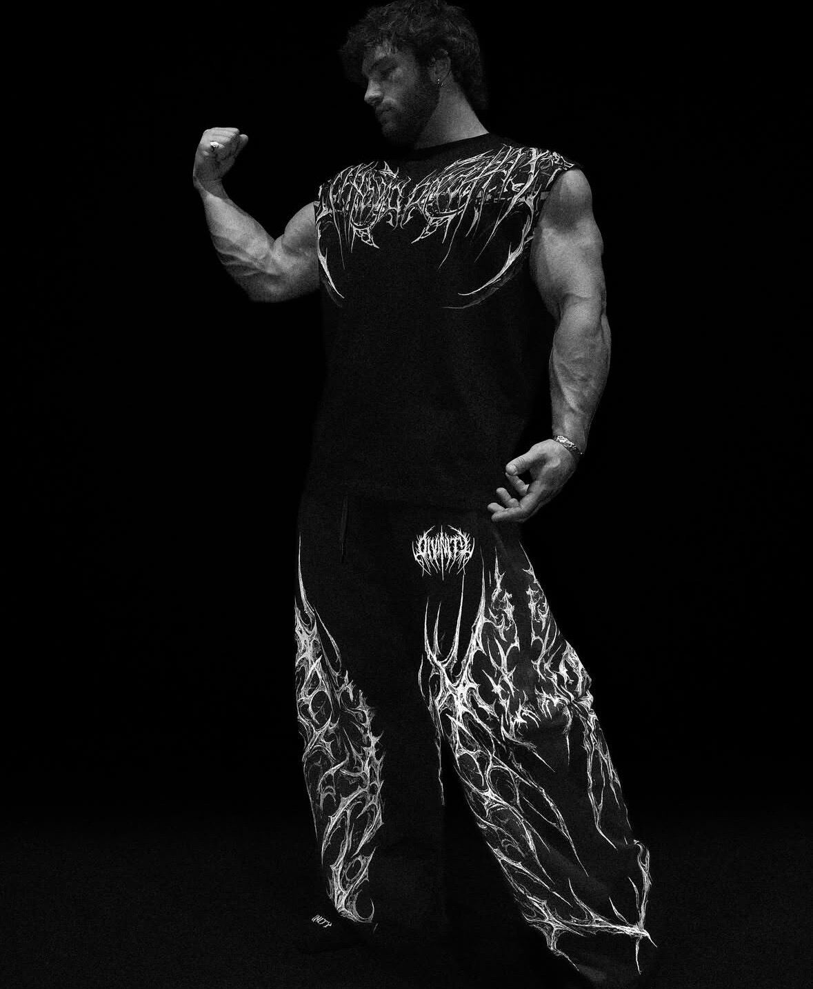 Breathedivinity Dark Thorns Sweatpants - 100% Cotton French Terry Loose Straight Leg
