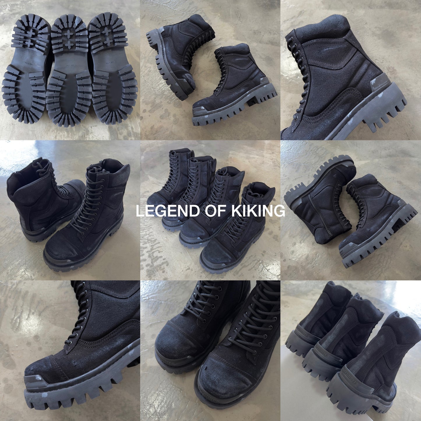 DEMNA Runway Distressed Handmade Parisian Ankle Combat Martin Boots