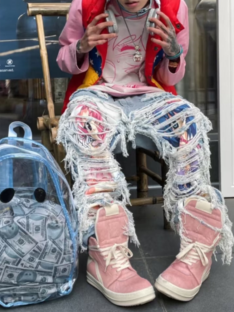 24SS Pony Hair RO High-Top Sneakers – Leather Thick Sole Casual Shoes Unisex