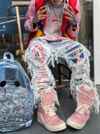 24SS Pony Hair RO High-Top Sneakers – Leather Thick Sole Casual Shoes Unisex