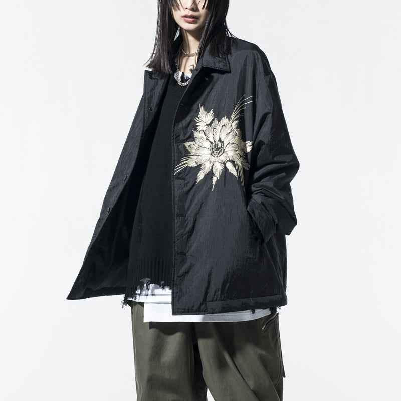 Yohji SYTE Nylon Lightweight Embroidered Floral Loose Jacket Coat - Size avaliable S~XL