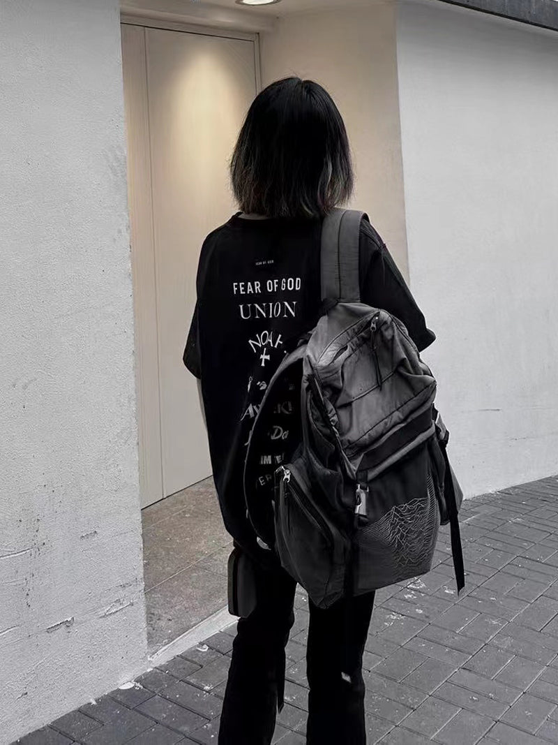 Revised Undercover 09AW Archive Backpack - Ripple Effect Distressed  