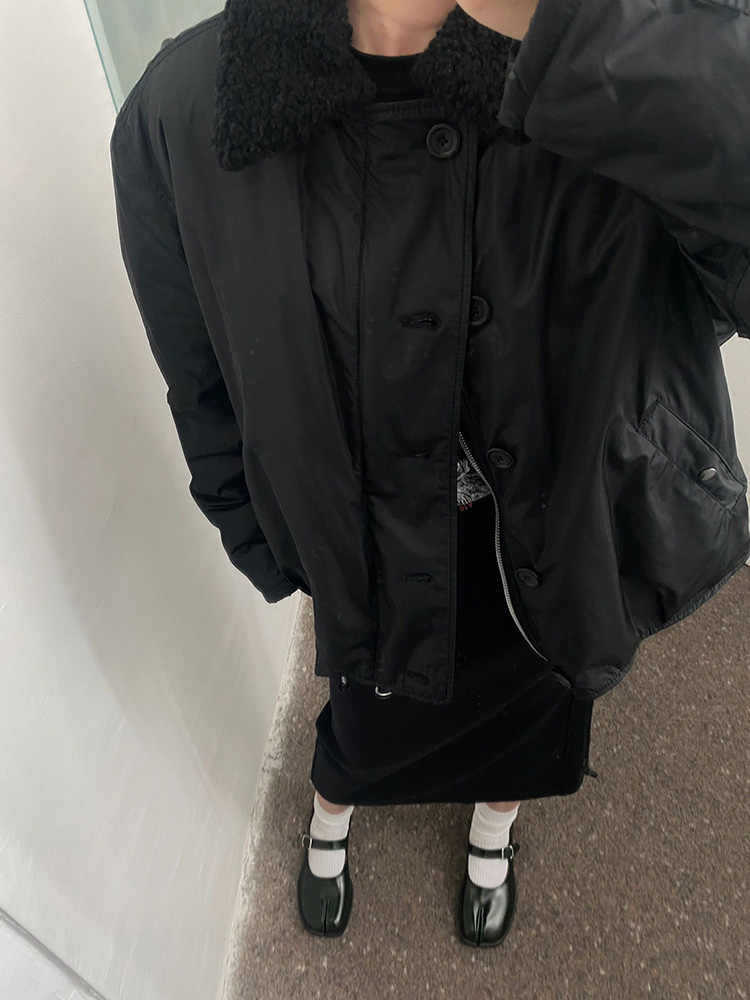 Our Legacy Plush Short Jacket Outerwear Faux Fur Collared Thickened