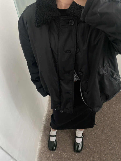 Our Legacy Plush Short Jacket Outerwear Faux Fur Collared Thickened