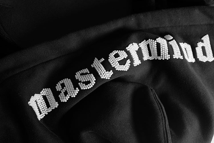 MASTERMIND Beaded Skull Zip-Up Hoodie - 580g Heavyweight - donclickin
