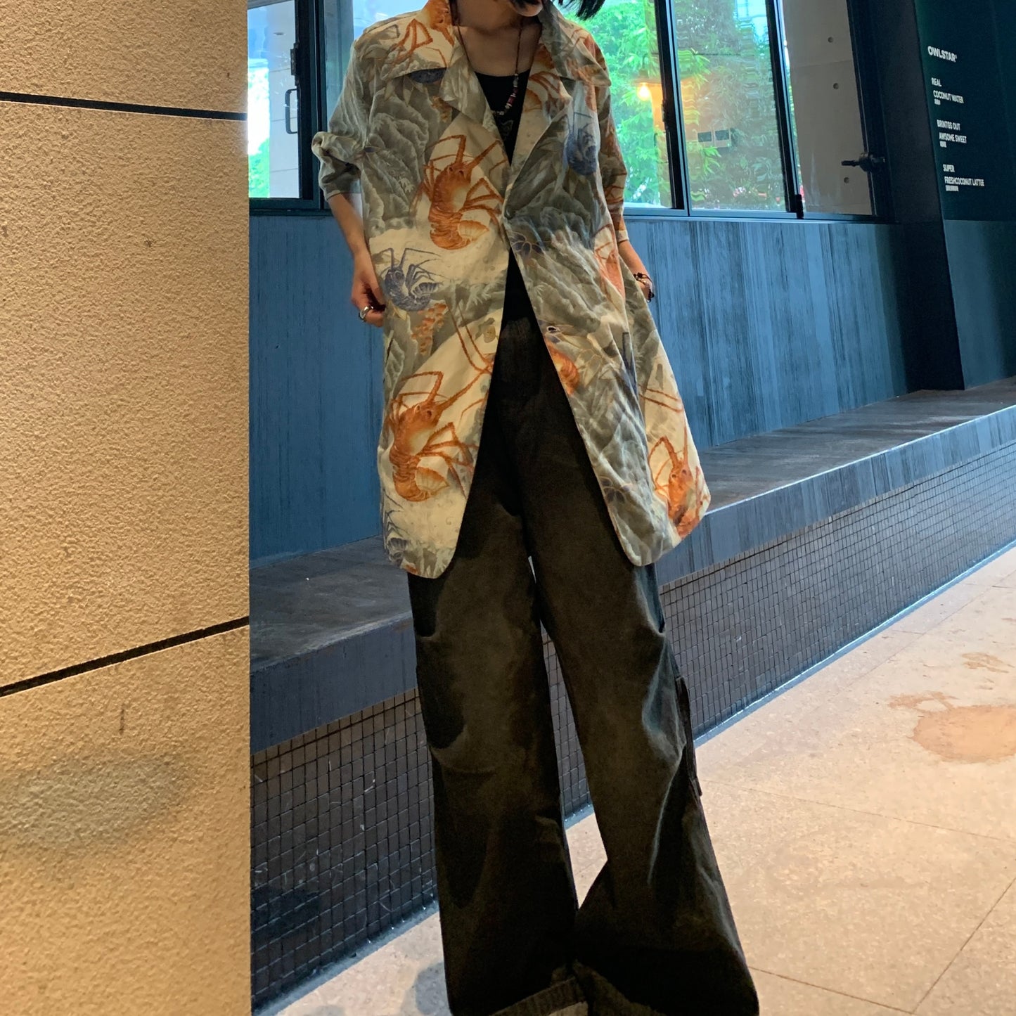 Yohji 97ss Archive Collection -Ink Lobster Hawaiian Shirt Suit Jackets