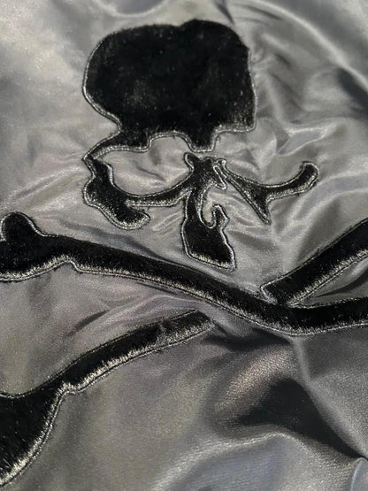 Mastermind Japan Patchwork Skull Bomber - Embroidered Varsity Baseball Jacket