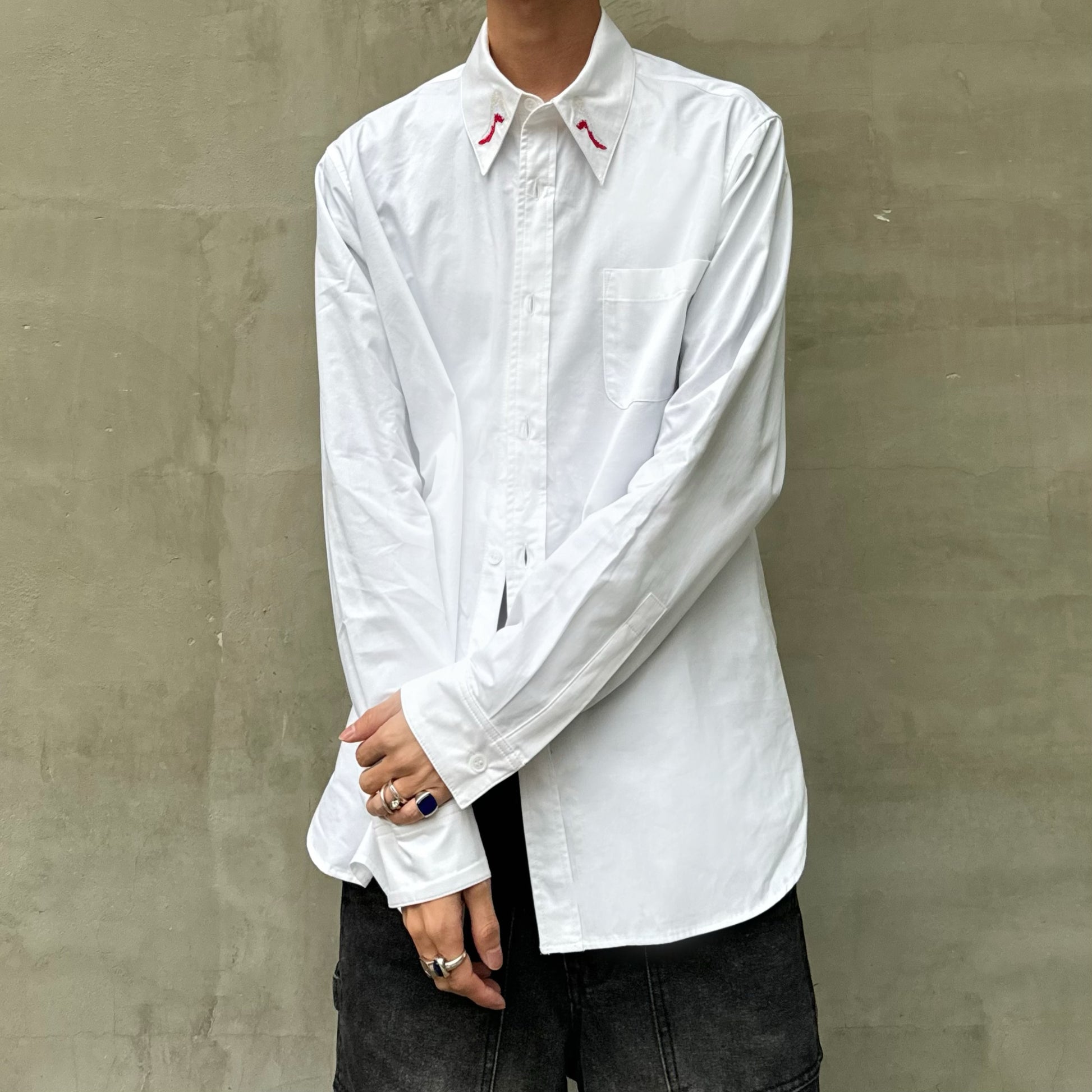 Yohji Dark Angel Wing Shirt – 02AW Archive Embroidered Design