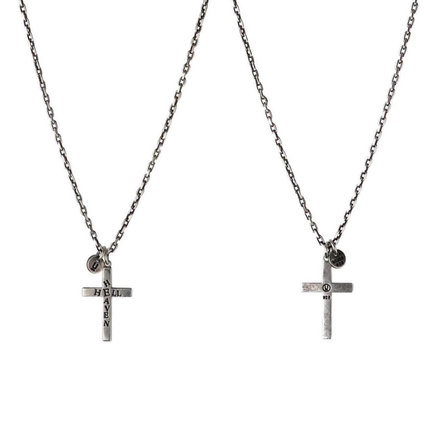 UNDERCOVER AW02 ’Witch’ Heaven/Hell Cross Pendant - 925 Silver ARCHIVE Necklace