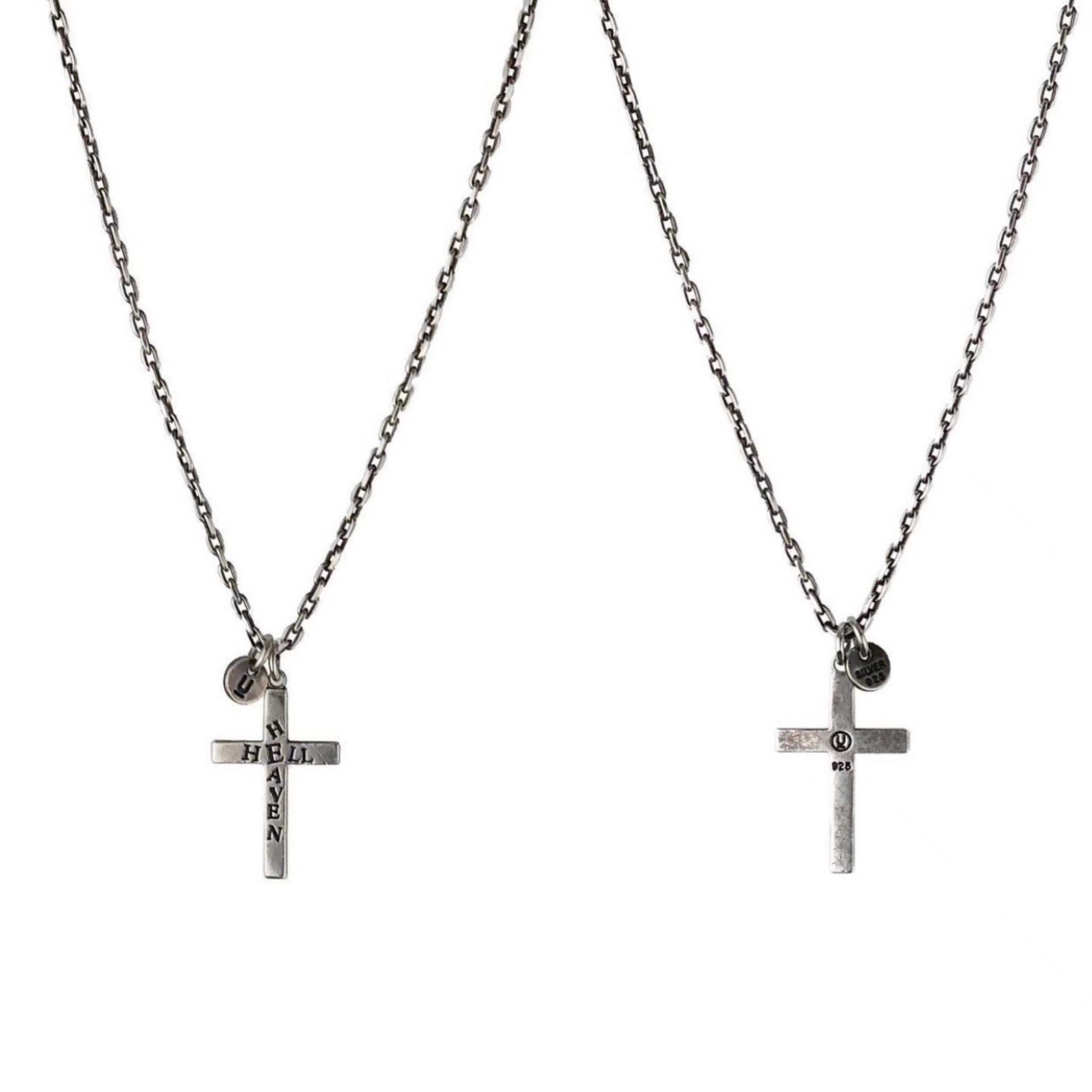 UNDERCOVER AW02 ’Witch’ Heaven/Hell Cross Pendant - 925 Silver ARCHIVE Necklace