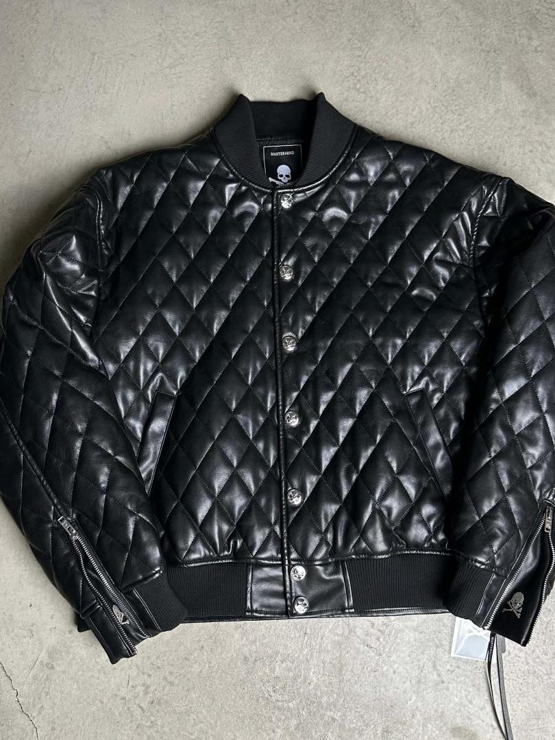 Mastermind Japan Embroidered Skull Leather Jacket - Biker Style Motorcycle Coat