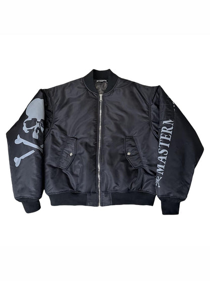 MMJ FW24 Heavyweight Padded Flight Bomber - Mastermind Black Military Jackets