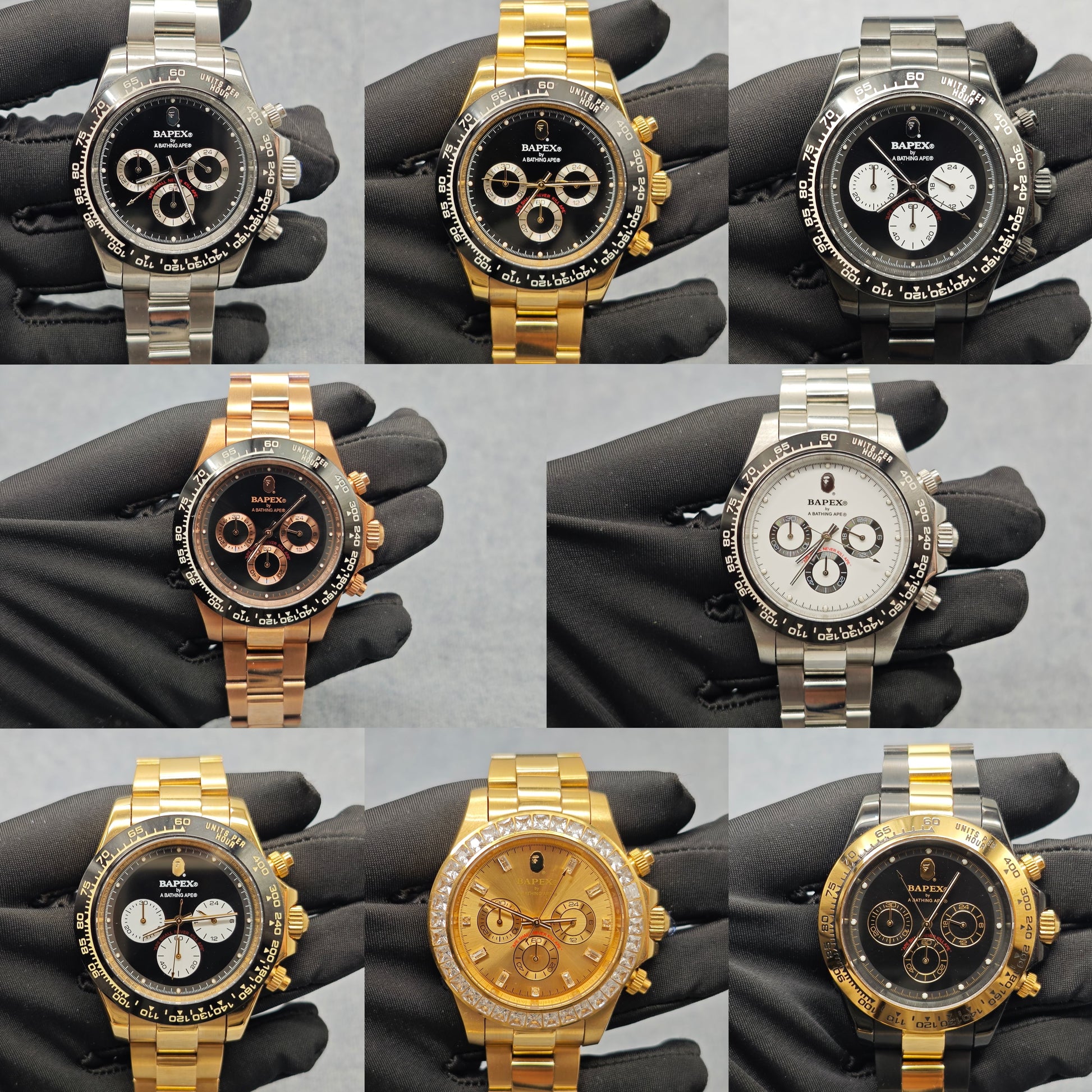 BAPE TYPE 4 BAPEX Ape Power Quartz Watch - Daytona-Style Chronograph