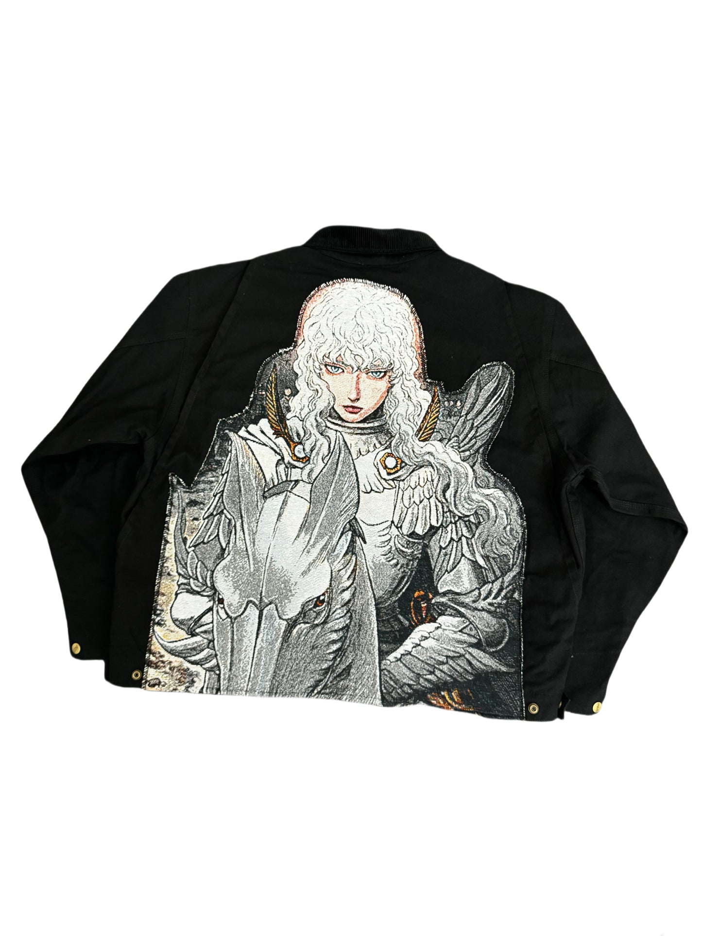 Berserk Griffith "White Hawk" Custom J01 Jacket - Remade Vintage Workwear - donclickin